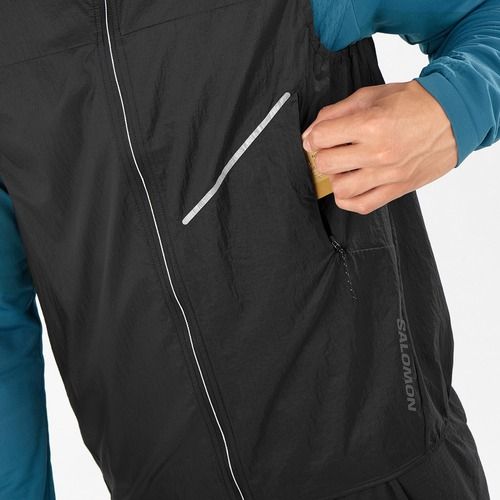 Vyriška bėgimo liemenė Salomon Sense Aero Wind deep black