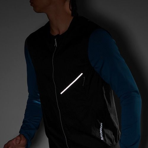 Vyriška bėgimo liemenė Salomon Sense Aero Wind deep black