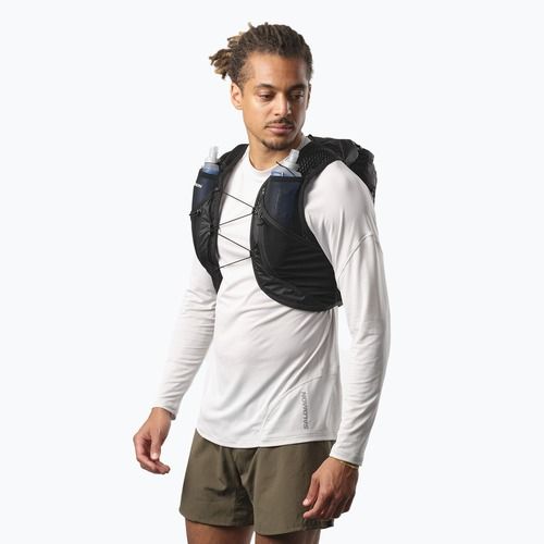 Bėgimo liemenė Salomon Active Skin 12 No Flasks black/metal