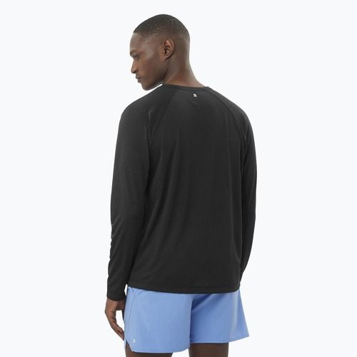 Vyriški bėgimo marškinėliai ilgomis rankovėmis Salomon SHAKEout Core deep black