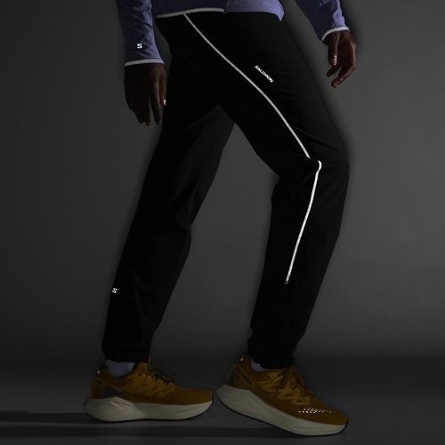 Vyriškos bėgimo kelnės Salomon Sense Aero Stow deep black