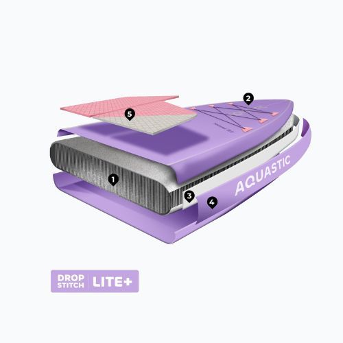 Rinkinys pripučiama lenta SUP AQUASTIC Touring 11'6" purple