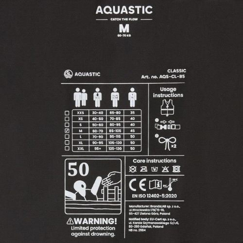 Apsauginė liemenė AQUASTIC Classic 50N oranžinė