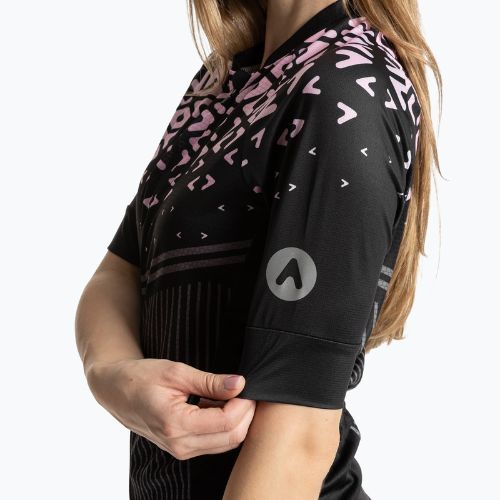 Moteriški dviračių marškinėliai ATTABO Tevi WMNS juodi/rožiniai