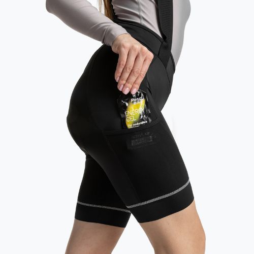 Moteriški dviračių šortai ATTABO Kirun Pro WMNS Bib Shorts Cargo juodi