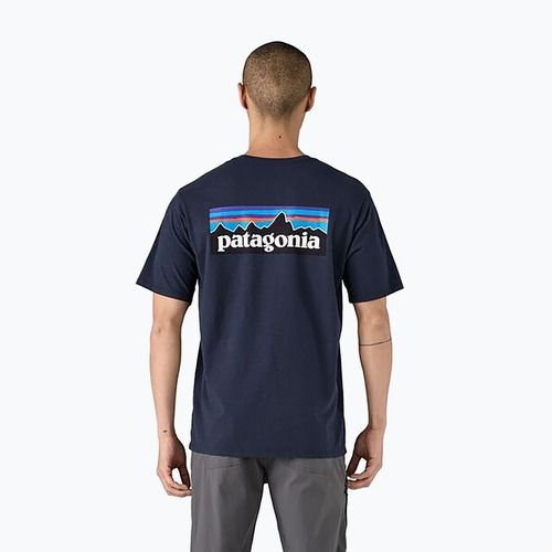 Vyriški marškinėliai Patagonia P-6 Logo Responsibili-Tee new navy