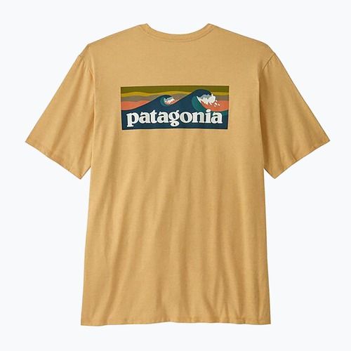 Vyriški marškinėliai Patagonia Boardshort Logo Pocket Responsibili beeswax tan