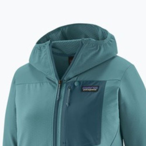 Moteriška softshell striukė Patagonia R1 CrossStrata Hoody wetland blue