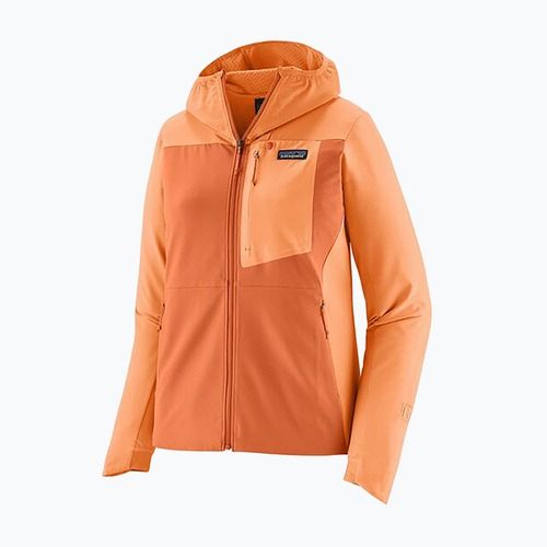 Moteriška softshell striukė Patagonia R1 CrossStrata Hoody rock melon
