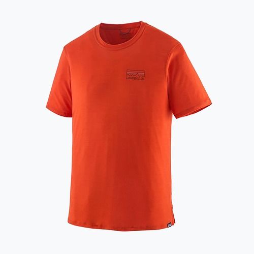 Vyriški marškinėliai Patagonia Cap Cool Merino Blend Graphic Shirt fitz roy strata/pollinator orange