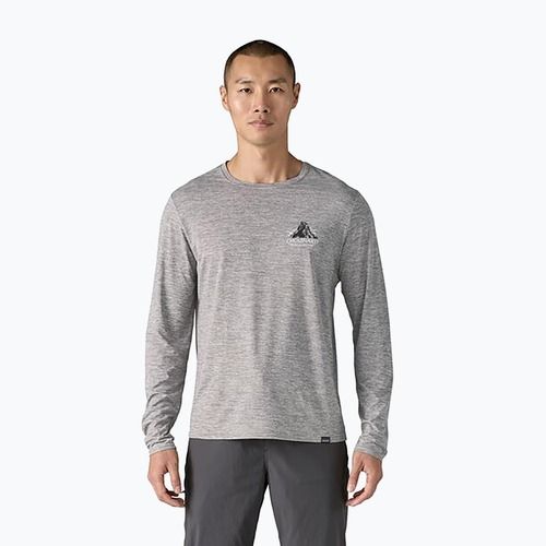 Vyriški marškinėliai ilgomis rankovėmis Patagonia Cap Cool Daily Graphic Lands chouinard crest/feather grey