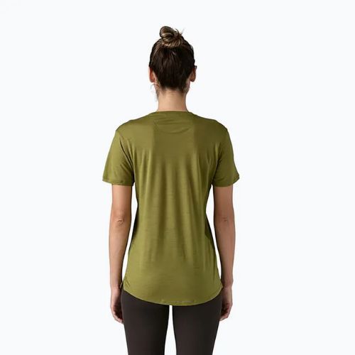 Moteriški marškinėliai Patagonia Cap Cool Merino Blend Graphic Shirt fitz roy strata: rinsed green