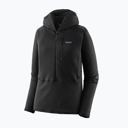 Moteriška softshell striukė Patagonia R1 Hybrid Pullover Hoody juoda