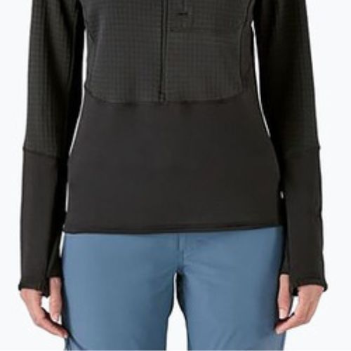 Moteriška softshell striukė Patagonia R1 Hybrid Pullover Hoody juoda