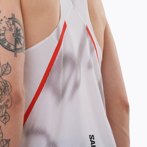 Vyriškas bėgimo tank topas Salomon S/Lab Speed Singlet white / andorra