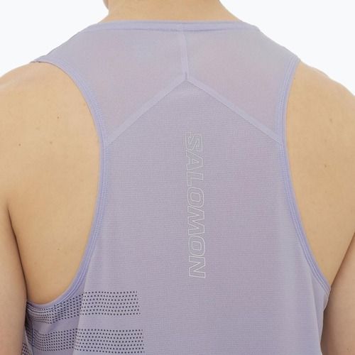 Vyriškas bėgimo tank topas Salomon Sense Aero Singlet GFX cosmic sky