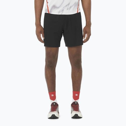 Vyriški bėgimo šortai Salomon S/Lab Speed Spl 7" deep black / fiery red