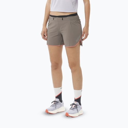 Moteriški bėgimo šortai Salomon Sense Aero 5" iron/neon flame