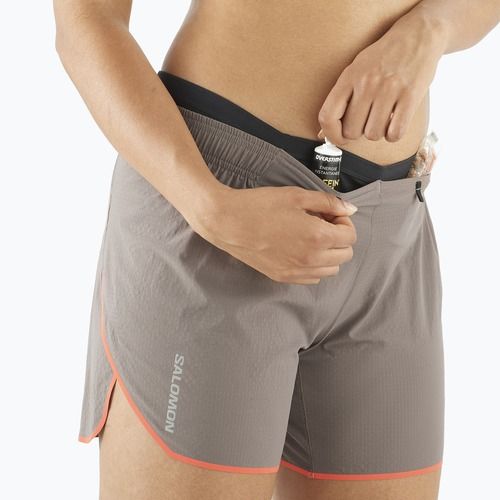 Moteriški bėgimo šortai Salomon Sense Aero 5" iron/neon flame