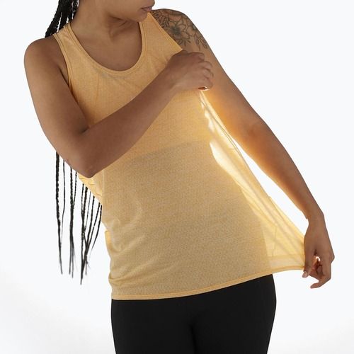 Moteriškas bėgimo tank topas Salomon SHAKEout Air Tank warm apricot