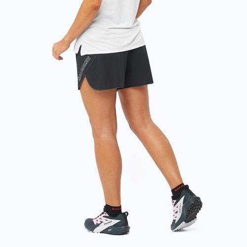 Moteriški bėgimo šortai Salomon Sense Aero 5'' deep black / peris