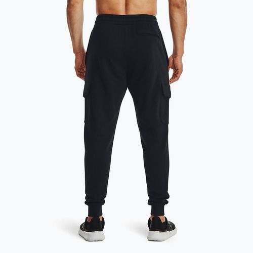Vyriškos kelnės Under Armour Rival Fleece Cargo Jogger black / white