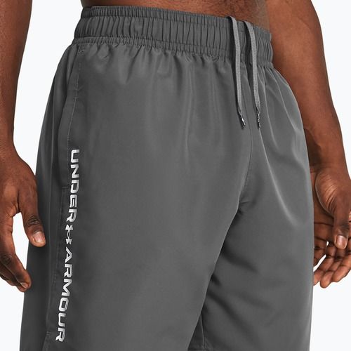 Vyriški treniruočių šortai Under Armour Woven Wordmark castlerock/white