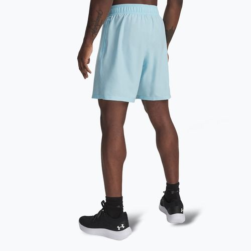 Vyriški treniruočių šortai Under Armour Woven Wordmark stream/black