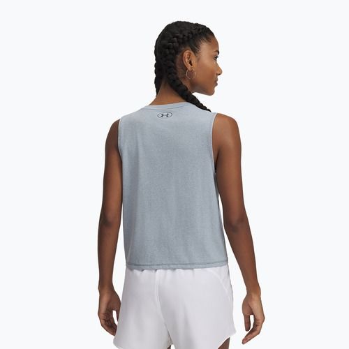 Moteriškas treniruočių topas Under Armour Rush Energy Crop Tank downpour gray/downpour gray