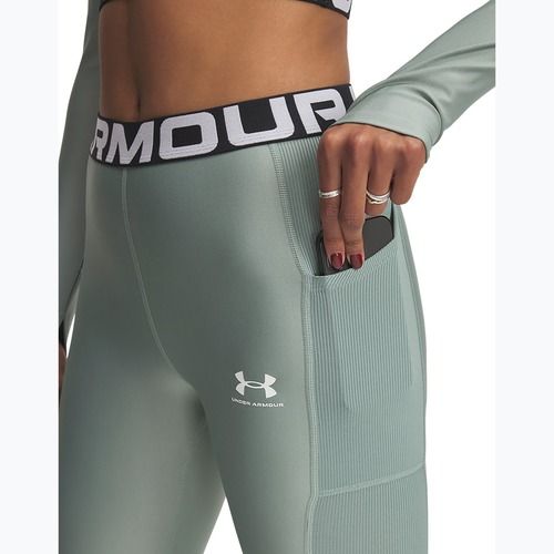 Moteriškos tamprės Under Armour HeatGear Rib silica green/silica green/white