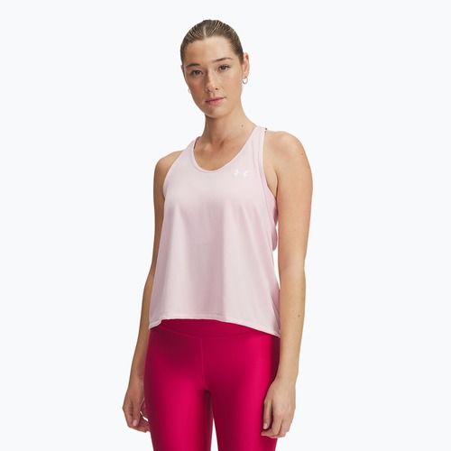 Moteriškas treniruočių topas Under Armour Tech Swing Tank prime pink/white