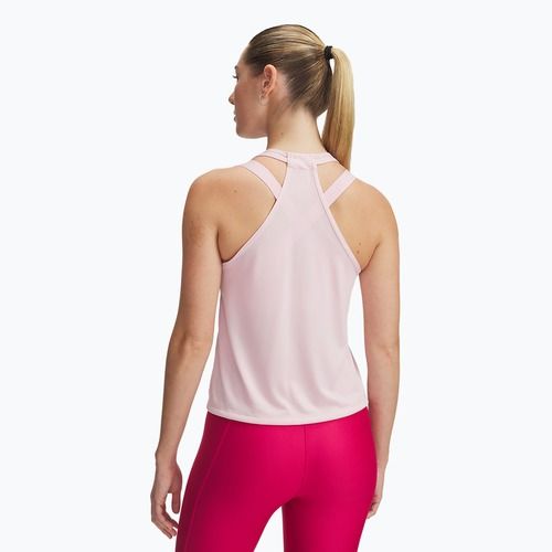 Moteriškas treniruočių topas Under Armour Tech Swing Tank prime pink/white