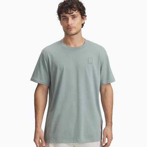 Vyriški krepšinio marškinėliai Under Armour Curry Heavyweight Trend Tee silica green/silica green