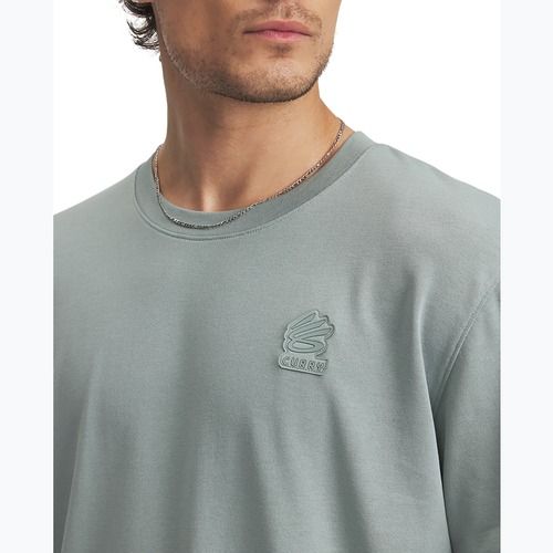 Vyriški krepšinio marškinėliai Under Armour Curry Heavyweight Trend Tee silica green/silica green