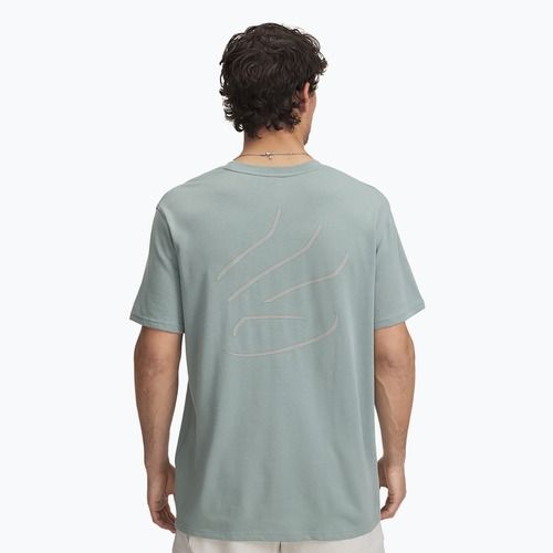 Vyriški krepšinio marškinėliai Under Armour Curry Heavyweight Trend Tee silica green/silica green