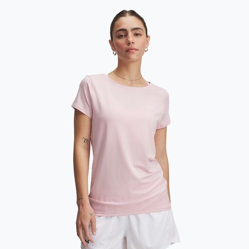Moteriški treniruočių marškinėliai Under Armour HG Armour prime pink/white