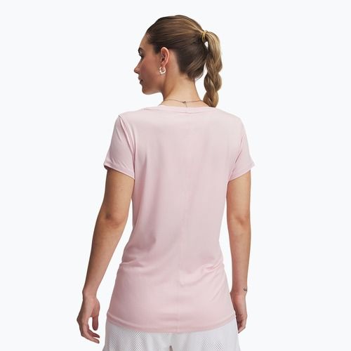 Moteriški treniruočių marškinėliai Under Armour HG Armour prime pink/white
