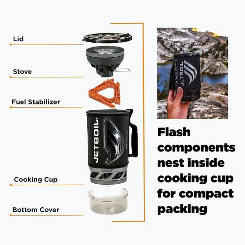Turistinė viryklė Jetboil New Flash Personal Cooking System dark camo