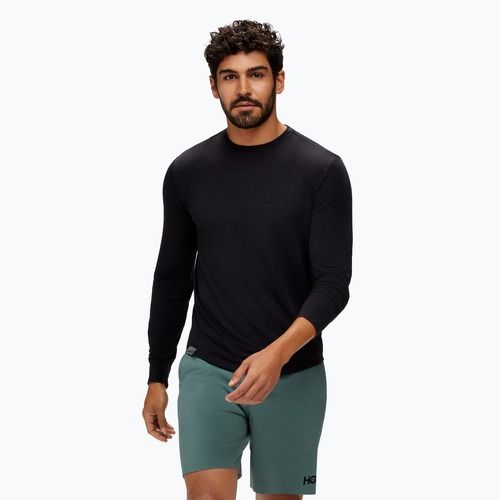 Vyriški bėgimo marškinėliai HOKA Essential LS Tee black