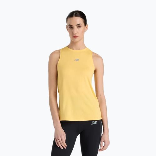 Moteriškas bėgimo tank topas New Balance Jacquard Slim Tank clementine