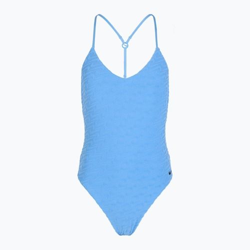 Moteriškas vientisas plaukimo kostiumas Nike Swoosh Link Y-Back university blue