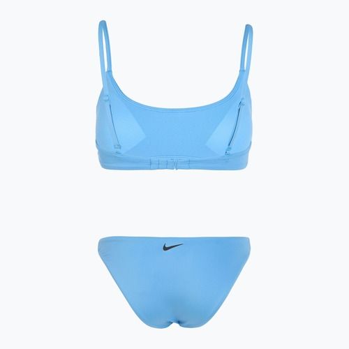 Moteriškas dviejų dalių plaukimo kostiumas Nike Essential Bralette Bikini university blue