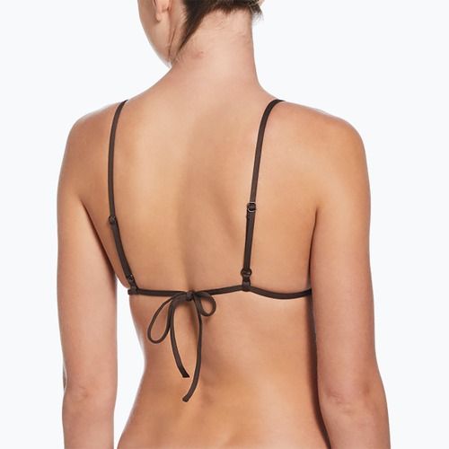 Plaukimo kostiumo viršus Nike Essential Triangle Bikini baroque brown
