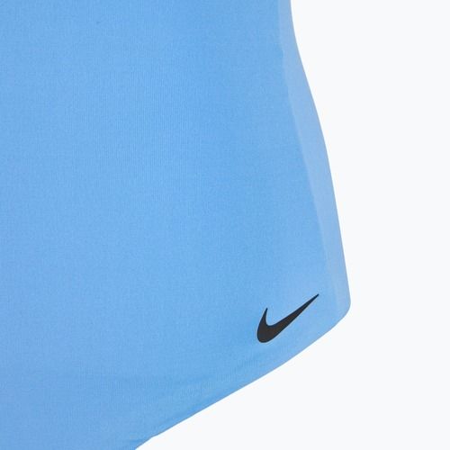 Vientisas moteriškas plaukimo kostiumas Nike Essential V-Neck university blue