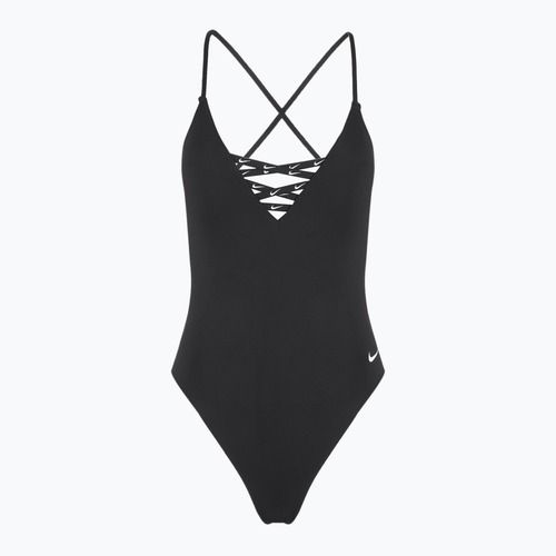 Moteriškas vientisas plaukimo kostiumas Nike Sneakerkini 2.0 Crossback black