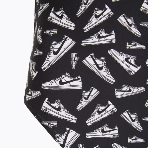 Vientisas moteriškas plaukimo kostiumas Nike Hydrastrong Cutout jet black