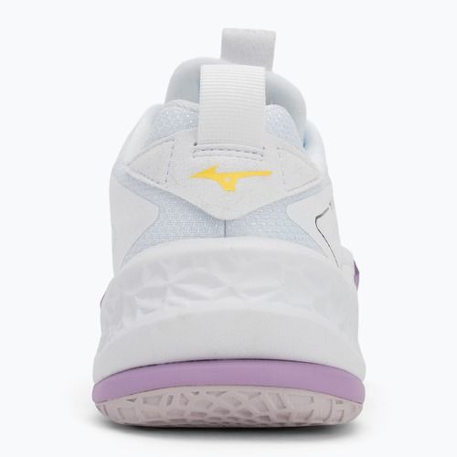 Mizuno Wav Stealth Neo 2 rankinio bateliai white / navy peony / peach parfait