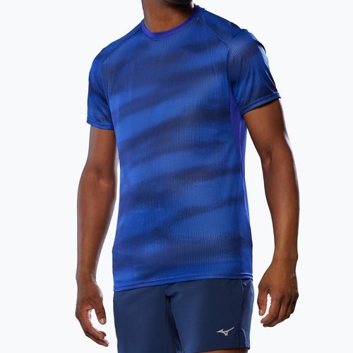 Vyriški bėgimo marškinėliai Mizuno DryAeroFlow Graphic Tee reflex blue