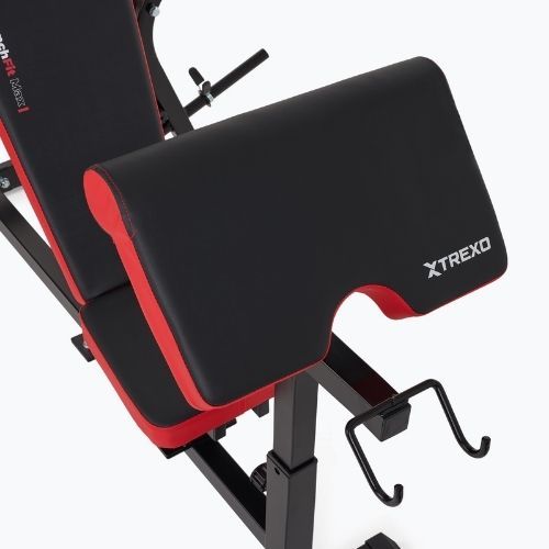 Treniruočių suoliukas XTREXO BenchFit Max su stovu juodas