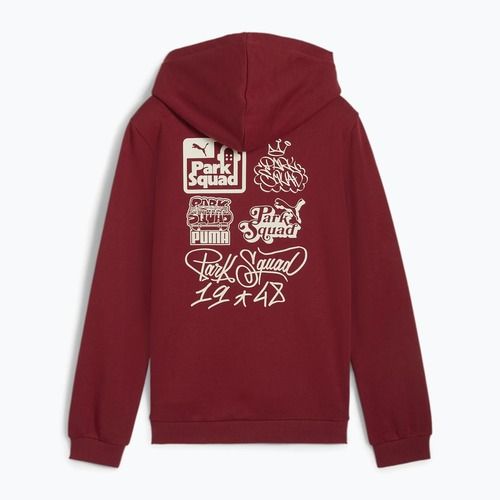 Vaikiškas džemperis PUMA ESS+MIS 90s Hoodie FL intensyvios raudonos spalvos